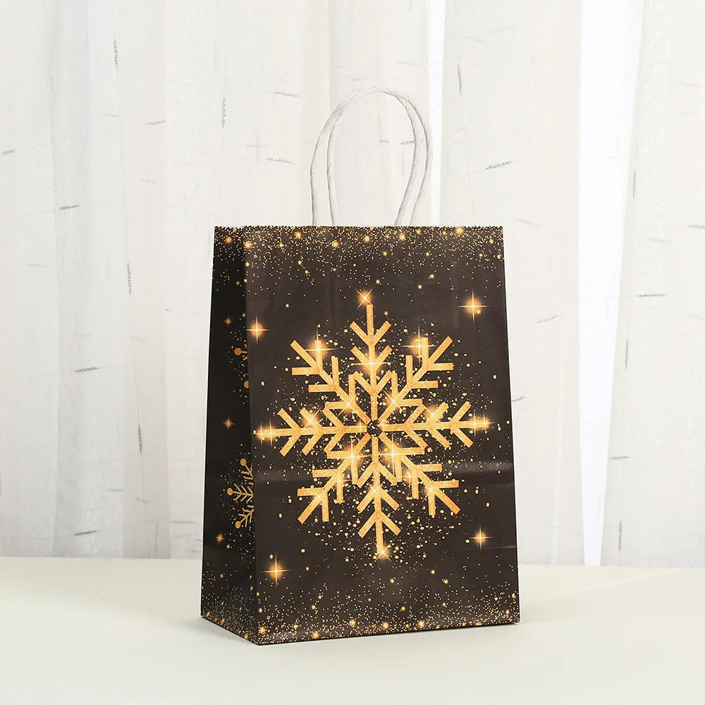 Golden Glow Christmas Gift Bags