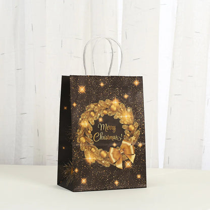 Golden Glow Christmas Gift Bags