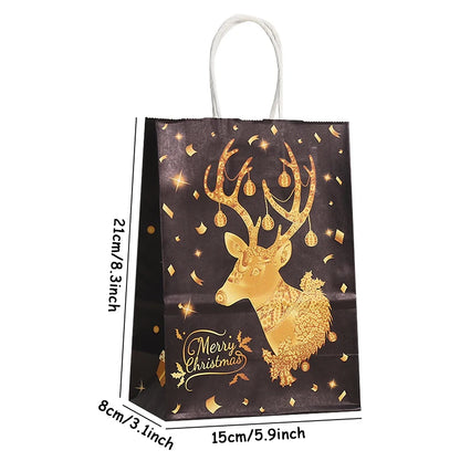 Golden Glow Christmas Gift Bags